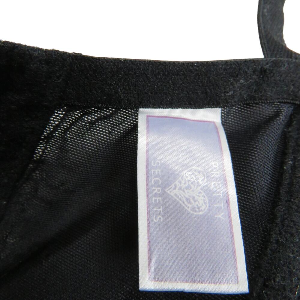 Pretty Secrets 90s Vintage Corset Black Sexy Rose Floral Romantic Corset 36E - Picture 6 of 10